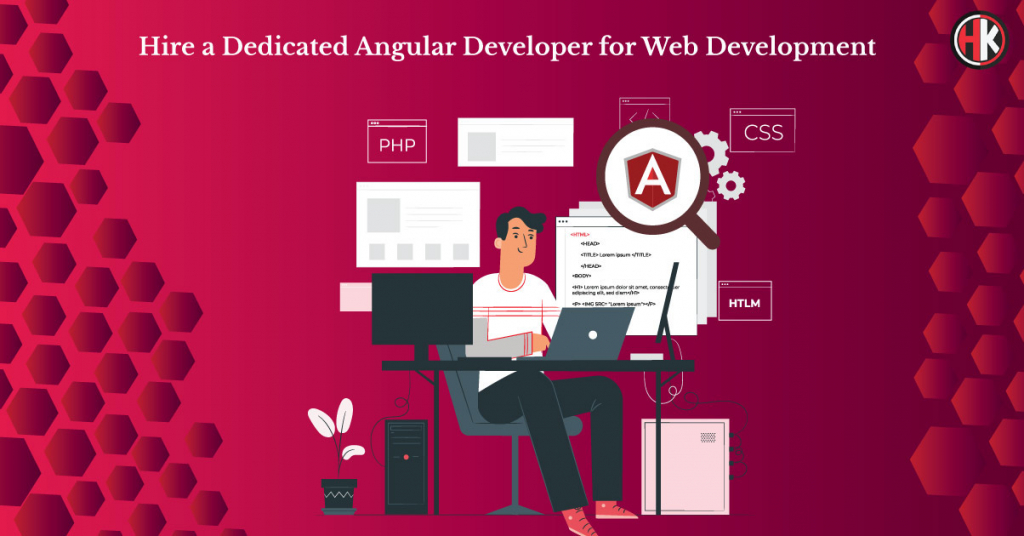 A Men with some images which define angular