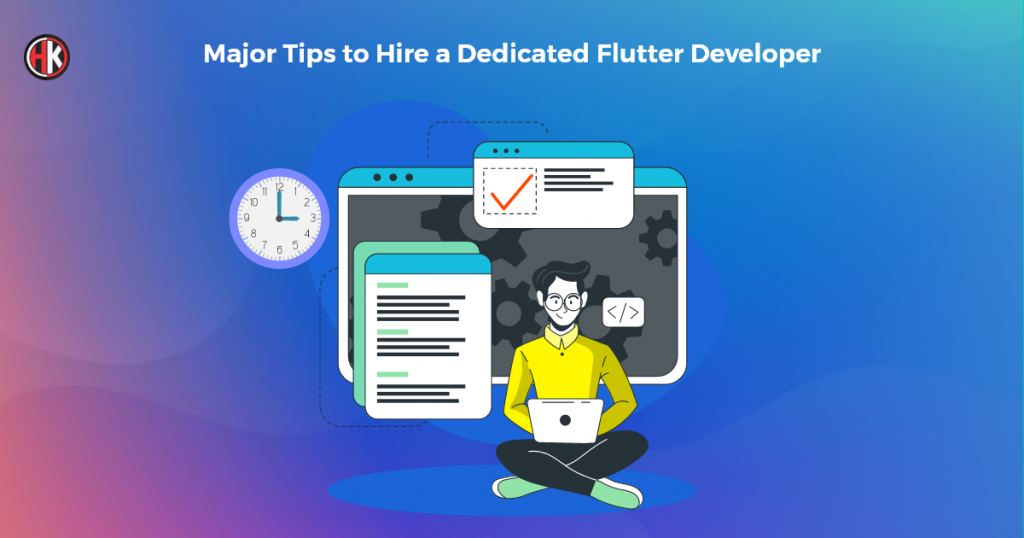 Tips to hire flutter developer with a men icon