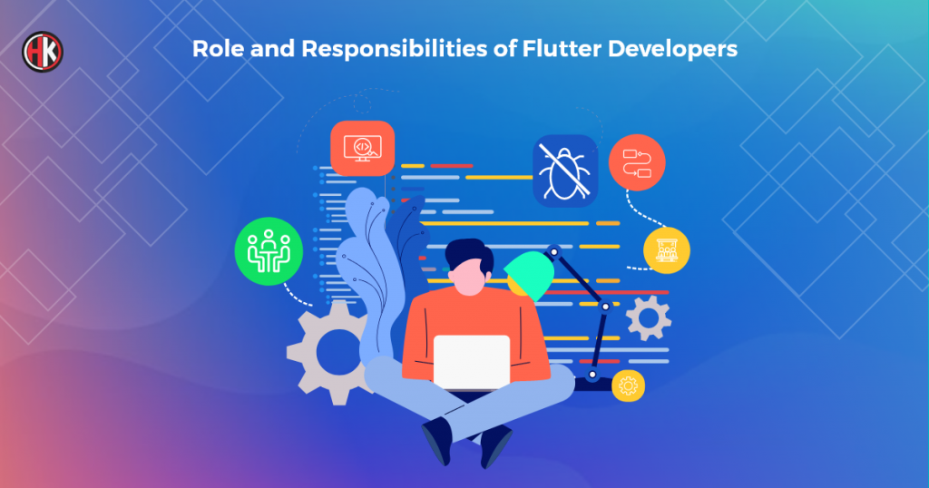 Roles and Responsibilities of flutter developer with color full icons